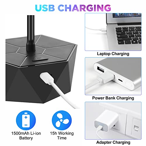 image for chemotex Fly Fans for Tables Rechargeable, Table Top Fly Spinner to Ke