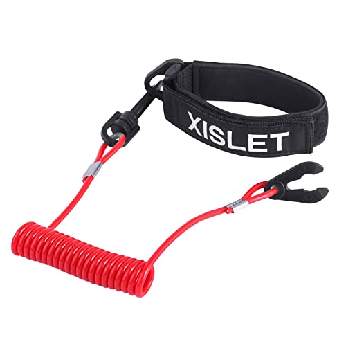 Xislet Yamaha Jet Ski Key Lanyard for Waverunner VX Cruiser FX Engine Safety Stop Tether Yamaha Kill Switch Lanyard Replace EW2-68348-00-00 Aftermarket 6K8-82556-00-00 Stop Kill Safety Lanyard
