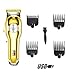 KEMEI Golden Cordless Hair Clipper Professional Hair Clippers Hair Trimmer for Men for Stylists and Barbers Full Metal Housing Hair Clipper USB Charge (Golden)