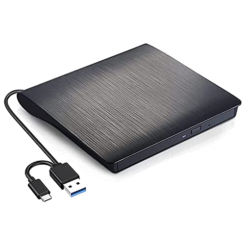 External CD Drive Portable Drive USB3.0 Portable Drive DVD/CD/ROM Burner is Suitable for laptop//desktop/MacOS/Windows10/8/7/XP high-Speed Data Transmission