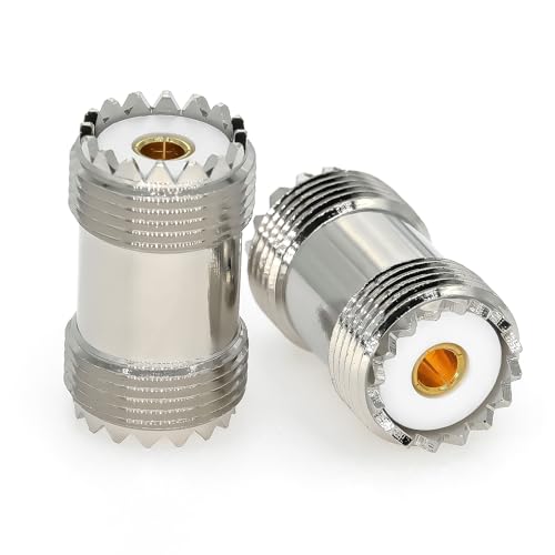 Adaptador coaxial UHF SO239 PL259 hembra x2 miniatura 1