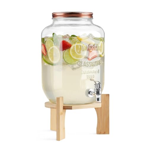 Catálogo de Dispensador de Agua Home Depot los más solicitados. 43 Kingshouse Dispensador de Vidrio 8L con Base de Bambú, Tapa Hermética y Llave Despachadora para Aguas Frescas, Jugo, o Té Helado para Cocina, Comedor, Reuniones y Uso Diario
