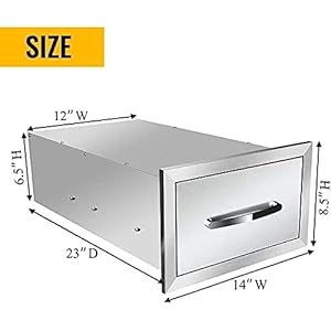 Outdoorkitchendrawerbbqdraweroutdoorkitchenaccessdrawershorizontalstainlesssteeldoubledrawersforoutdoorkitchengrillingstationorbbqisland14wx23dx85h Urban Country Home Decor Outdoor kitchen drawer bbq drawer outdoor kitchen access drawers horizontal stainless steel double drawers for outdoor kitchen grilling station or bbq island14wx23dx85h urban country home decor
