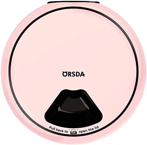 ORSDA Automatic Cat Feeder Wet Food 5-Meal, Timed Wet Cat Food Dispenser, Voice Recorder, Easy to Set Up, Auto Feeder for Cats and Small Dogs, Dual Power Supply Pink