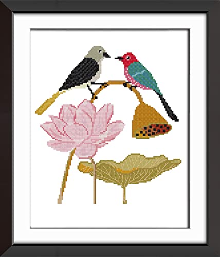 Peinture au diamant 5D kit oiseau lotus pour évacuer le stress et décorer sa maison