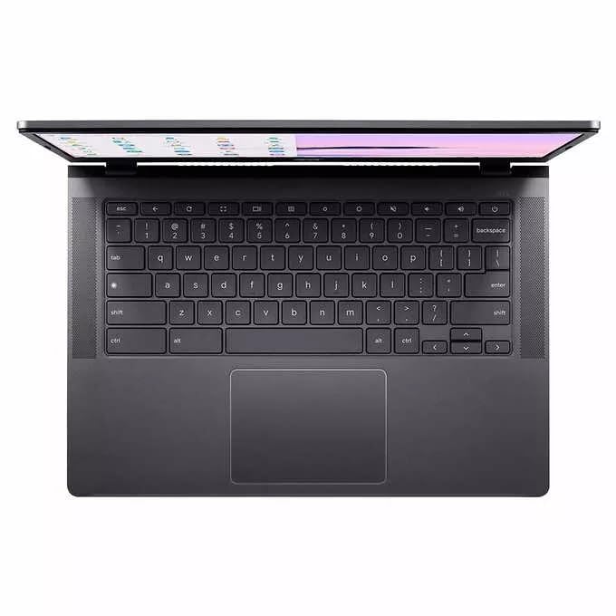 Image of acer Chromebook Plus, 14 inch FHD (1920 x 1080) Touchscreen Display Laptop, Intel i3-N305, 8GB LPDDR5 RAM, 512GB PCIe SSD, Webcam, Chrome OS, Gray, Protective Sleeve Included, TWE 64GB SD Card