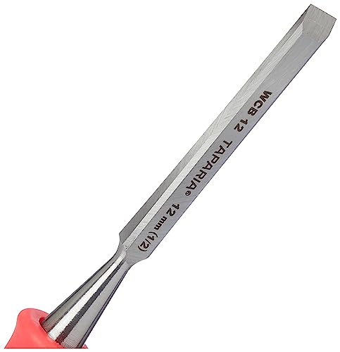Taparia WCB12 Steel (12mm) Bevelled Edge Chisel (Blue and Silver)