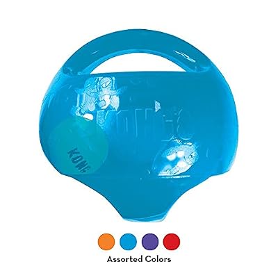 KONG Jumbler Ball - Interactive Toy for Dog & Puppy Playtime - Fetch Toy with Tennis Ball - Dog Supplies for Engaging Play - for Medium/Large Dogs - Assorted Colors