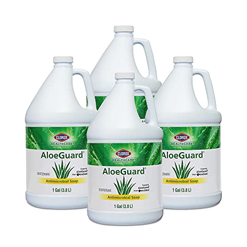 Clorox Healthcare AloeGuard Antimicrobial Soap, 1 Gallon Bottle | Antimicrobial Hand Soap for Healthcare Professionals and Everyday Use | Hand Soap Bulk (4 Pack)