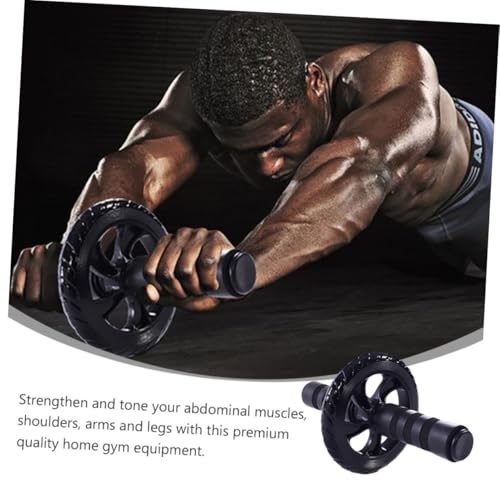 TOYANDONA PVC Ab Roller Wheel with Steel Tube Core Non-slip Handles and Striped Surface for Muscle Training and Full Body Workout Home Gym Equipment - Image 8