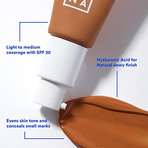 3INA The Tinted Moisturizer SPF 30 – Tinted Face Moisturizer for Women with Hyaluronic Acid – Light to Medium Coverage Foundation – 617 – 1.01 oz