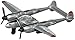 Hot Wings Planes P-38 Lightning with Connectible Runway Die Cast Plane, Grey Die Cast Plane in Aviation Museums Nationwide