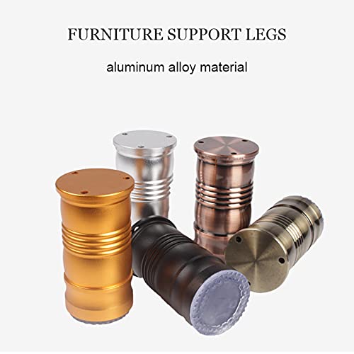 Patas de sofá impermeables de aluminio de 4 pulgadas para elevar camas y bancos 4