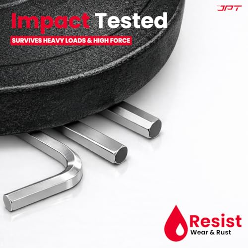 Image of JPT 9-Piece Torx Allen Key Set (T10-T50) - 5 Inch L-Type Heavy Duty CR-V Chrome Vanadium Allen Key, Professional Heavy Duty Hex Key Set with Holder for Bike, Car & Industrial Use