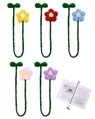 Contenuto della confezione: Riceverai 5 segnalibri a forma di fiore all'uncinetto in 5 stili, dall'aspetto vivace e che ti regaleranno un'esperienza di lettura diversa.