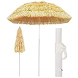 GOTOTOP - Sombrilla de playa estilo hawaiano para jardín o terraza, balcón, playa, resistencia UV