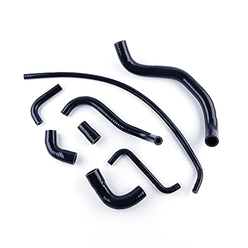 Kit de manguera de refrigerante de radiador de silicona para manguera de radiador Yamaha R1 YZF-R1 YZF-R1 YZFR1 YZFR1 (negro)