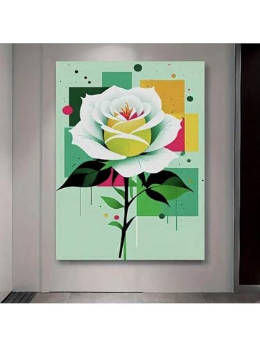 Affiches florales géométriques roses blanches pour salon esthétique - 2