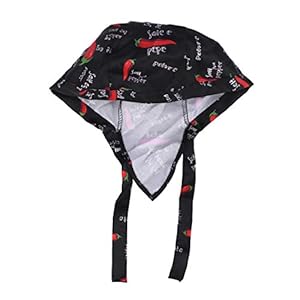 DOITOOL Keuken Doodskoppen Chef-Kok Hoed Schedel Motorhoed Met Peper Patroon Koeling Werkende Cap Biker Beanie Cap…