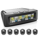 Avutrel TPMS Tyre Pressure Monitoring System for HGVs, Caravans, Coaches, Motorhom, 4,6-wheel mode switching, 9.9bar/144psi Max Pressure & Temperature Monitoring (Upgraded for Commercial Vehicles)