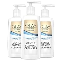 Olay Face Cleanser, Gentle Foaming Face Wash for Sensitive Skin - Fragrance-Free, Oil-Less, Soap-Free, Glycerin-Based Formula, Daily Cleansing without Irritation, 6.7 Oz - 3 Pack