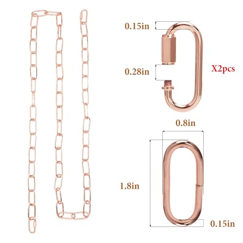 Image of Chandelier Chain 6 /10 /15 Feet SANGLE SOPFFY Light Fixture Chain for Chandelier or Swag Light Fixtures,Lighting Chain Extension with Link Locks, Plant Hanging Chain(Gold, 6 Feet)