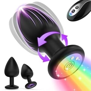 Hfaei GS-02 Analplug Vibratorenset mit Rotation, 3PCS