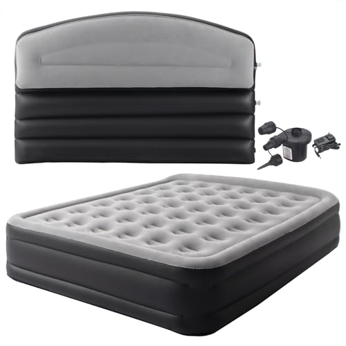 DIMAR GARDEN Queen Size Air Mattress with Built-in Pump and...