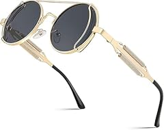 Gold Frame With Gray Lenses and Gold Temples