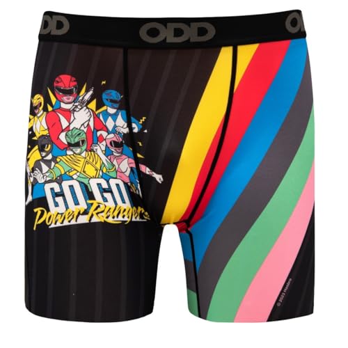 Odd Sox Men's Boxer Brief, Transformers, G.I. Joe, Power Rangers Cartoon Styles