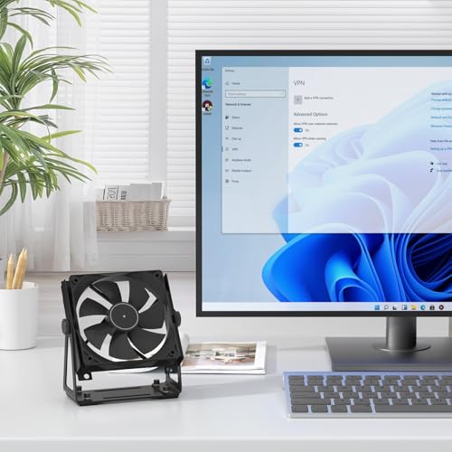 Image of Multi-Purpose Desk Fan Stand Mount, Black | For 120mm PC Computer Fans, For 140mm PC Computer Fans