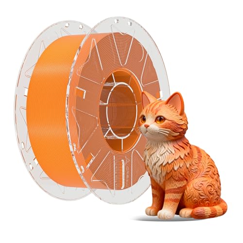 Image of Creality 3D Printer RFID Filament, Hyper PLA Filament 1.75mm Bundle for 3D Printing, Hyper PLA RFID Filament No-Tangling High Precision, 1KG(2.2 lbs) Spool (Orange)