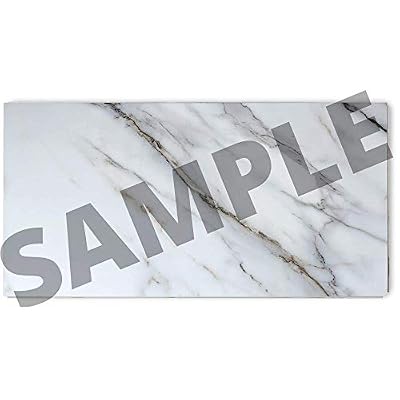 LUCiDA SURFACES Luxury Vinyl Flooring Tiles-Interlocking Flooring for DIY Installation-Sample Stone-Look Plank-Calacatta-TerraCore-6 inch x 12 inch, Single Sample Tile