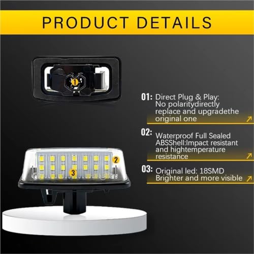 Luces LED de matrícula Toyota Corolla E11 para solucionar fallos eléctricos 6