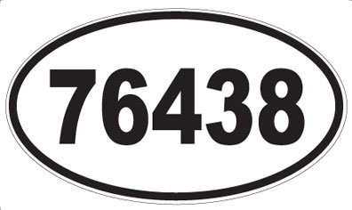 US Decal, Inc. Number 76438 Oval Sticker