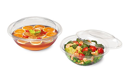 GUILLIN - FESTIPACK SL4500C Confezione da 6 insalatiere rotonde 4500cc, coperchio non incluso, polietilene, trasparente, 31 x 31 x 11,5 cm - immagine 3