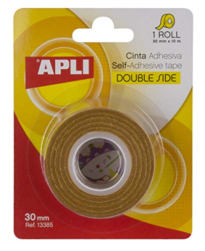 APLI 13385 - Cinta adhesiva celo doble cara 30 mm x 10 m