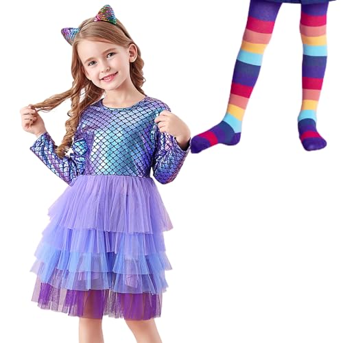 VIKITA Girls Dress & Tights LH4872+F5007 7T