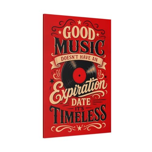 Toile vintage musique rouge et noir pour creer une ambiance chaleureuse au salon