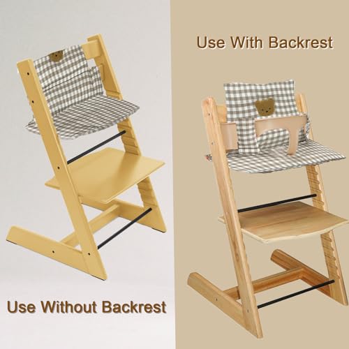 Stokke Tripp Trapp Hochstuhl Sitzkissen Set - Rutschfest, Bio-Baumwolle, Ersatzbezug für Kinderhochstuhl, Babystühle Mit Tasche (02)