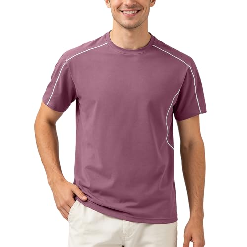 T-shirt col en V homme coupe droite respirant pour le sport et le quotidien