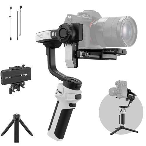 ZHIYUN CINEPEER WEEBILL 3E Stabilizzatore gimbal leggero per mirrorless,Fino a 3 kg di carico utile,Gimbal per fotocamera a 3 assi per Canon/Sony/Panasonic/Nikon,Controllo otturatore Bluetooth