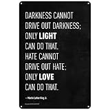 Inspirational Martin Luther King, MLK Quote Dictionary Wall Art - Inspirational Metal Sign for Office or Room Decorations - Gift for Black, African Americans, Civil Rights Fans- 8x12 Wall Decor