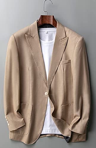 Blazer en lin à un bouton coupe ajustée et revers en pointe - 3