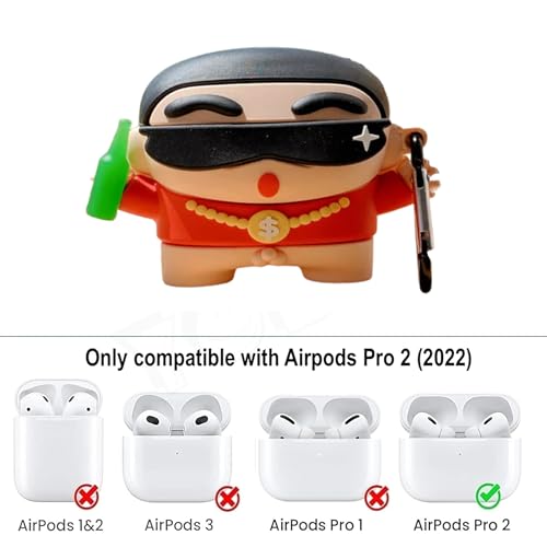 Image of YODI Case Cover for Airpods Pro|Pro 2|Airpods Pro 3|Airpods 4 Pouch, Silicone Cases with Cleaner Kit 360 Drop Protection,Shock-Resistant ((RICHI Chin-CHAN), Airpods Pro /Pro 2)