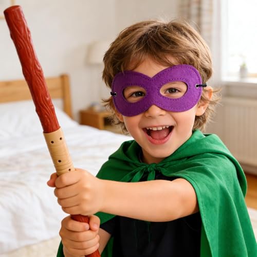 Disfraz Ninja Infantil con Capa y Máscara Verde miniatura 3