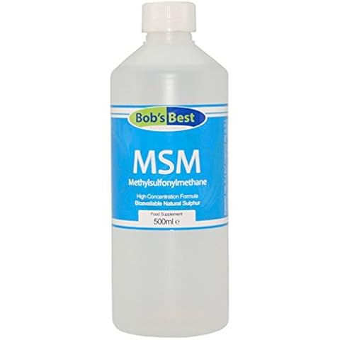 MSM Liquid Bioavailable Natural Sulphur Supplement High Concentration Formula Methylsulfonylmethane - 500ml (Half Litre) Cover