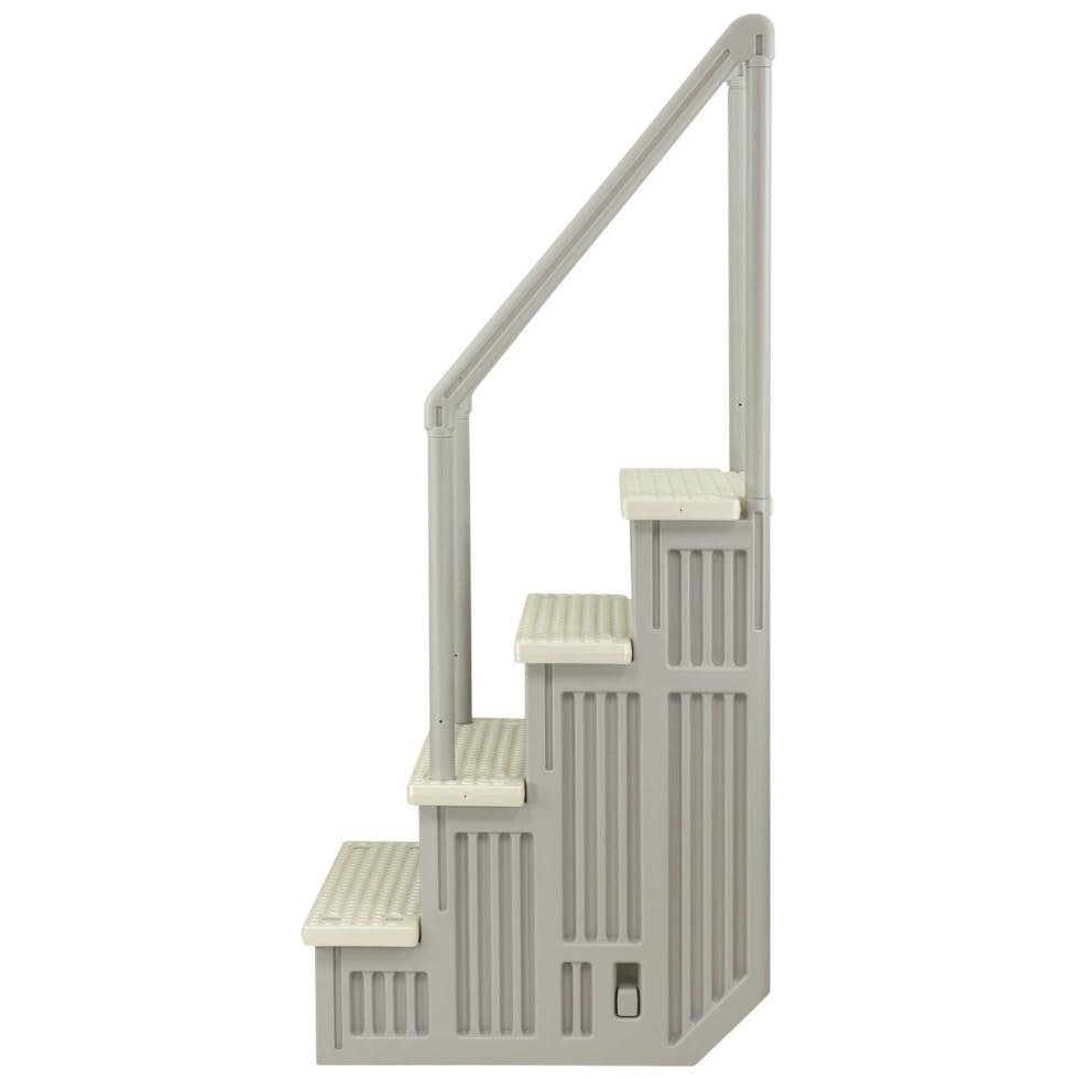 Escalera para piscina con peldaños antideslizantes Gris Perla miniatura 3