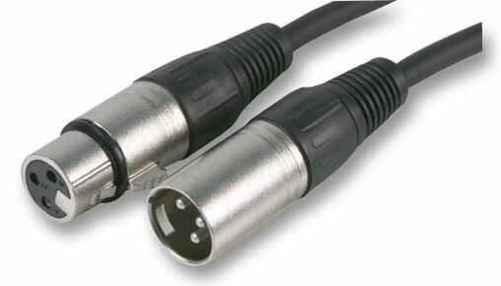 Pulse PLS00295 3 Pin XLR Male to XLR Female Microphone Lead, 0.75m, Nickel, 0.75 m