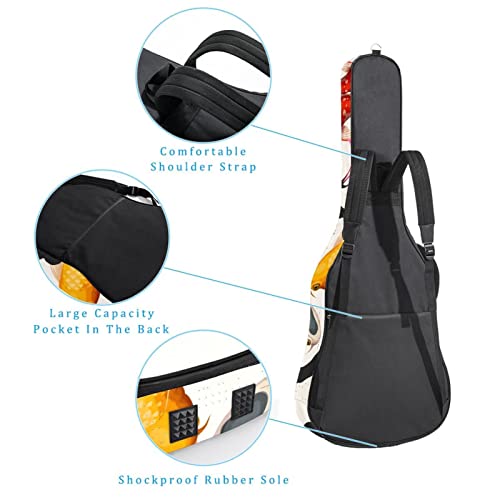 Housse de transport rembourrée en tissu Oxford imperméable pour guitare avec bandoulière réglable Motif poissons et… - Les Beatles, Paul McCartney, John Lennon, RIngo Starr, George Harrison Housse de transport rembourrée en tissu Oxford imperméable pour guitare avec bandoulière réglable Motif poissons et… – Image 4